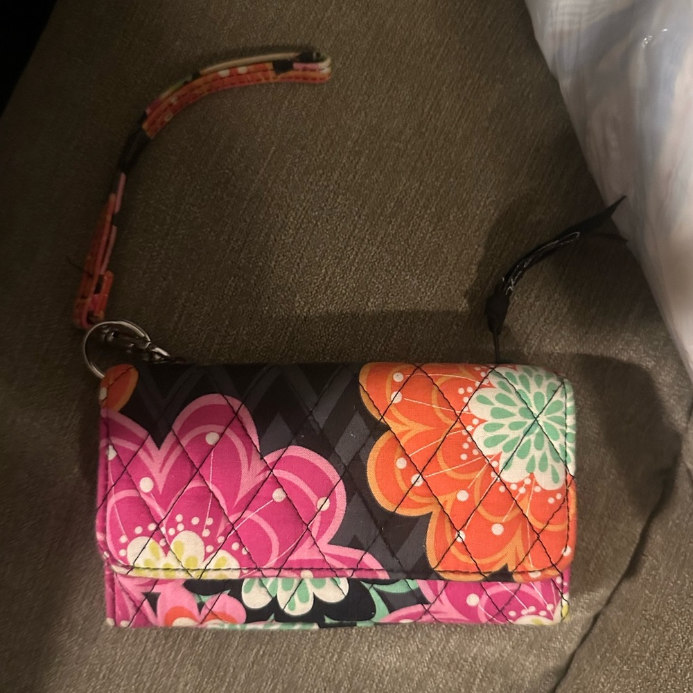 Vera Bradley Floral Quilted Wristlet Wallet